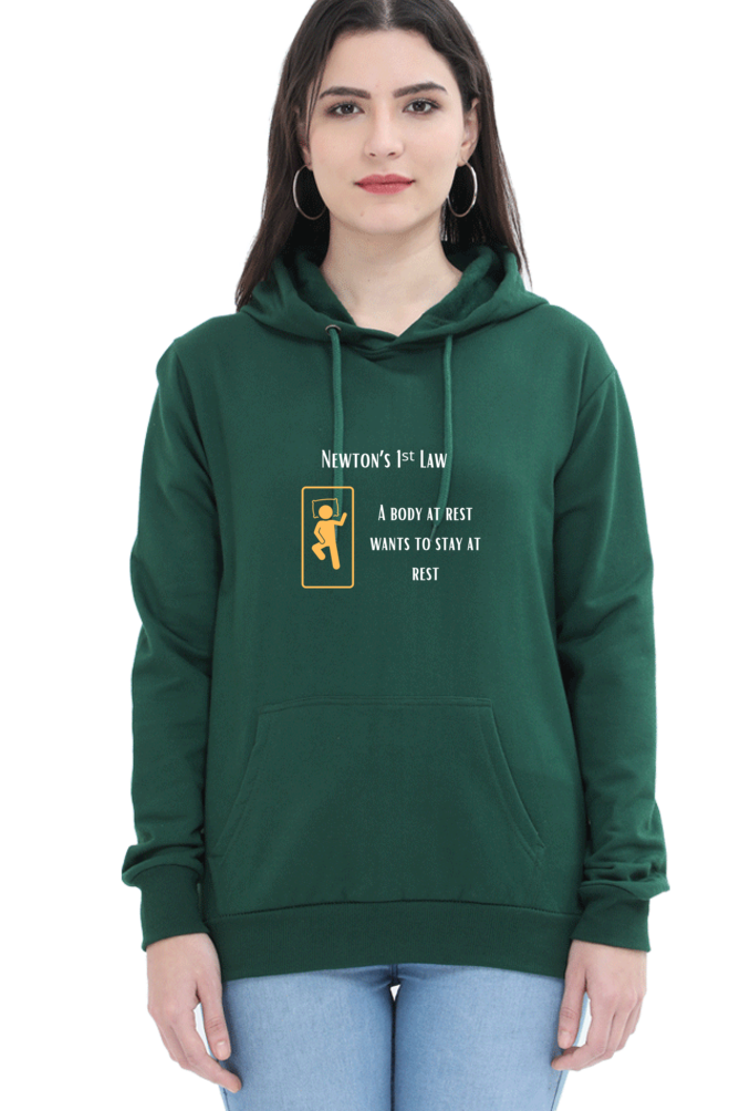 Unisex Hooded SweatShirt Regular Fit - Newton’s First Law, Physics T-Shirt