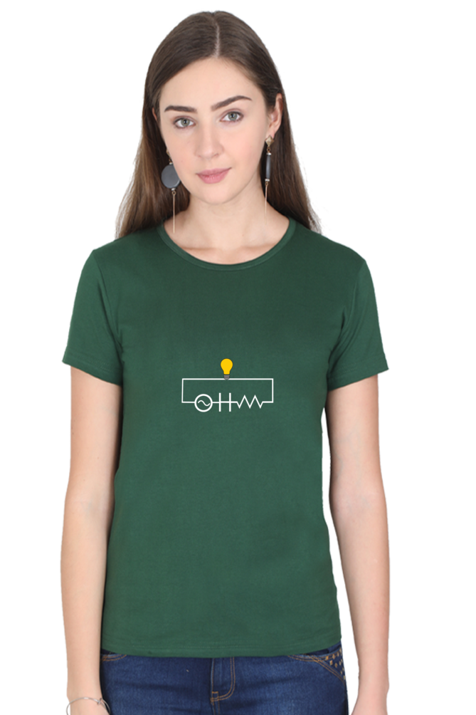 Round Neck Half Sleeve T-Shirt - OHM (Ω)