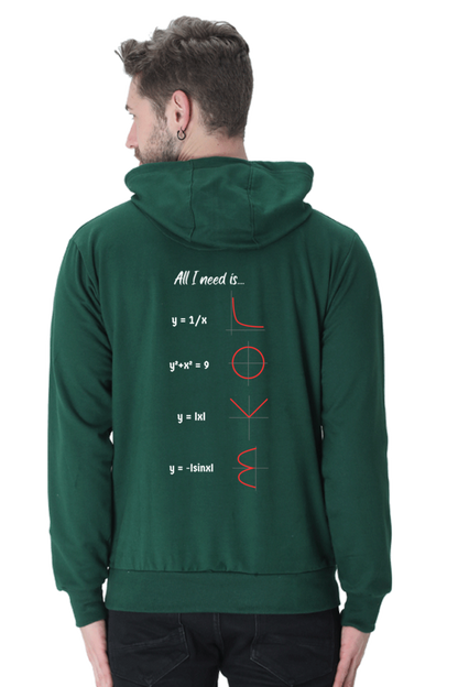 Unisex Hooded SweatShirt Regular Fit - All I Need is Love