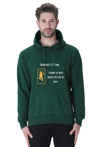 Unisex Hooded SweatShirt Regular Fit - Newton’s First Law, Physics T-Shirt