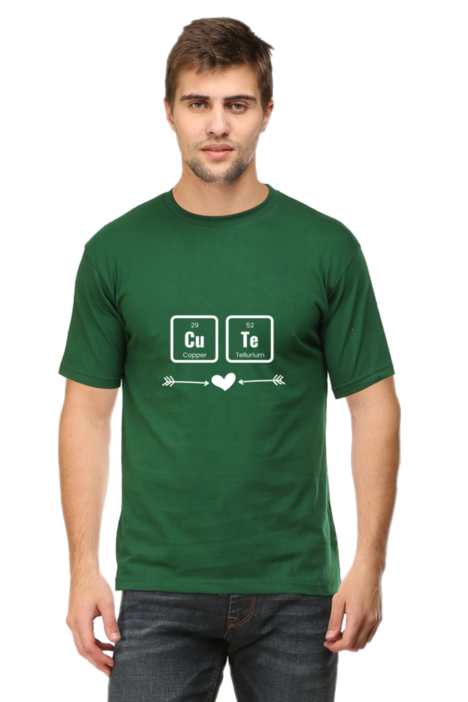 Round Neck Half Sleeve T-Shirt - Periodically Cute, Chemistry T-Shirt