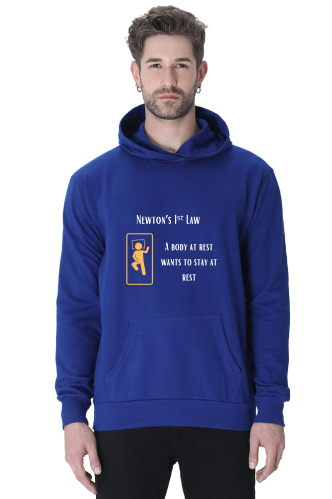 Unisex Hooded SweatShirt Regular Fit - Newton’s First Law, Physics T-Shirt