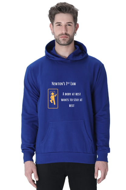 Unisex Hooded SweatShirt Regular Fit - Newton’s First Law, Physics T-Shirt