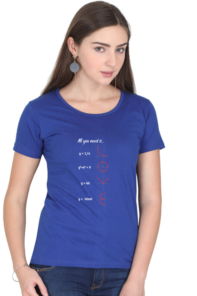Round Neck Half Sleeve T-Shirt - All You Need is Love