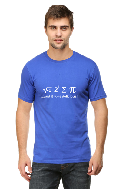 Round Neck Half Sleeve T-Shirt - I ate some pie and it was delicious, Math T-Shirt