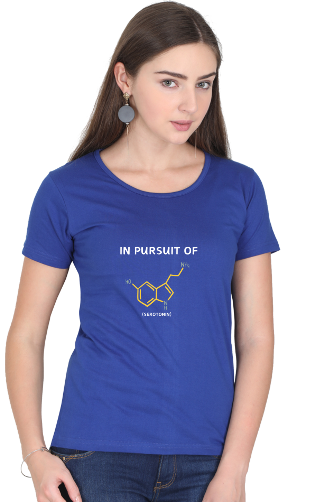 Round Neck Half Sleeve T-Shirt -In Pursuit of Happiness (Serotonin)