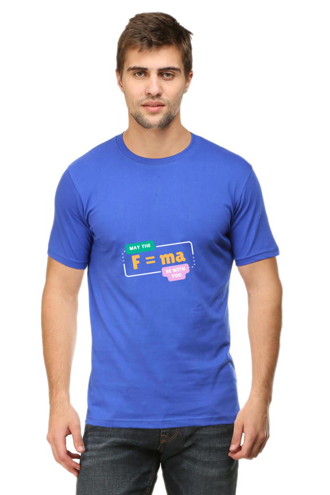 Round Neck Half Sleeve T-Shirt - May the force be with you