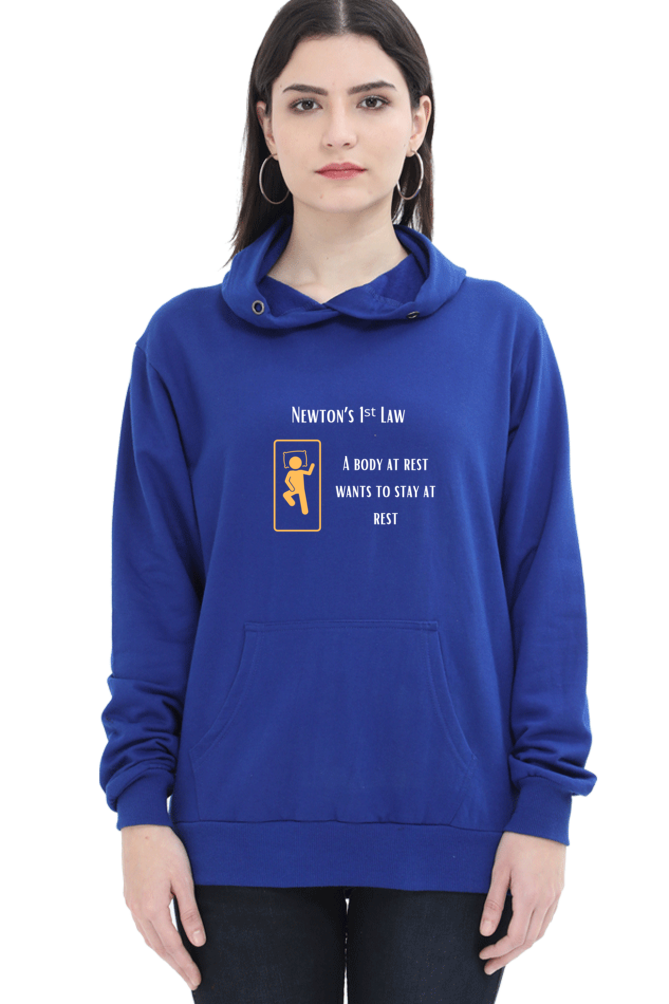 Unisex Hooded SweatShirt Regular Fit - Newton’s First Law, Physics T-Shirt