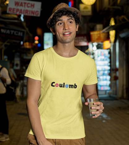 Round Neck Half Sleeve T-Shirt - Coulomb