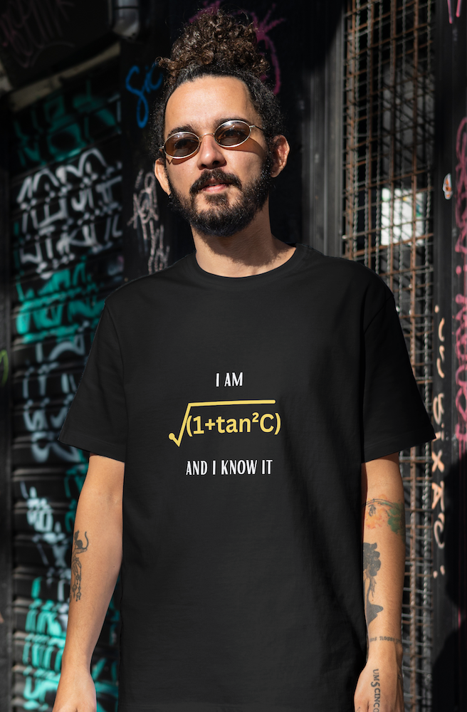 Round Neck Half Sleeve T-Shirt - I am sexy and I know it, Math T-Shirt