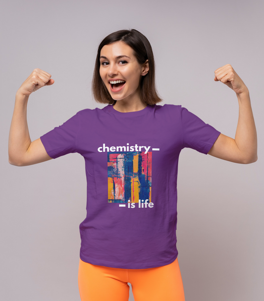 Round Neck Half Sleeve T-Shirt -Chemistry is Life