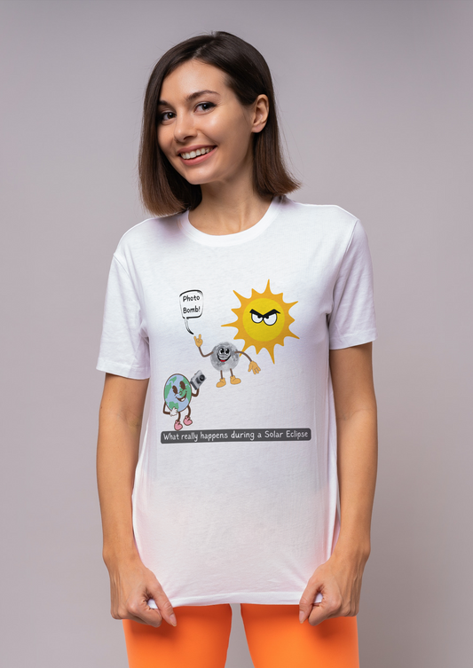 Round Neck Half Sleeve T-Shirt - Solar Eclipse