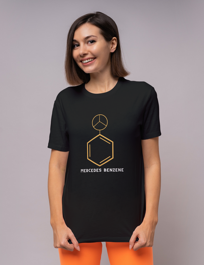 Round Neck Half Sleeve T-Shirt - Mercedes Benzene