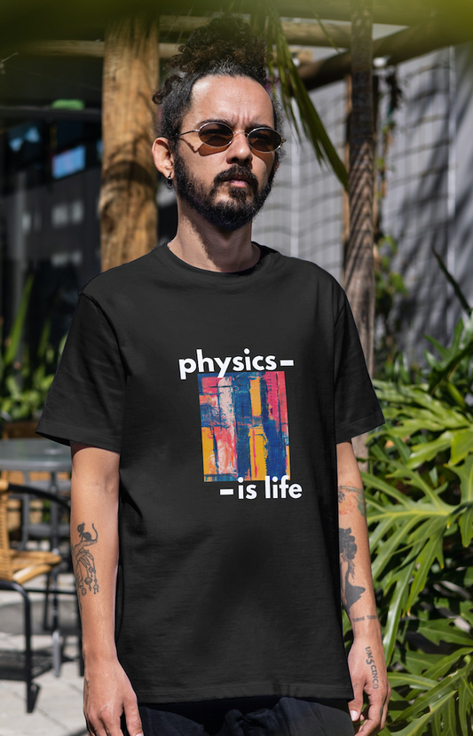 Round Neck Half Sleeve T-Shirt - Physics is Life